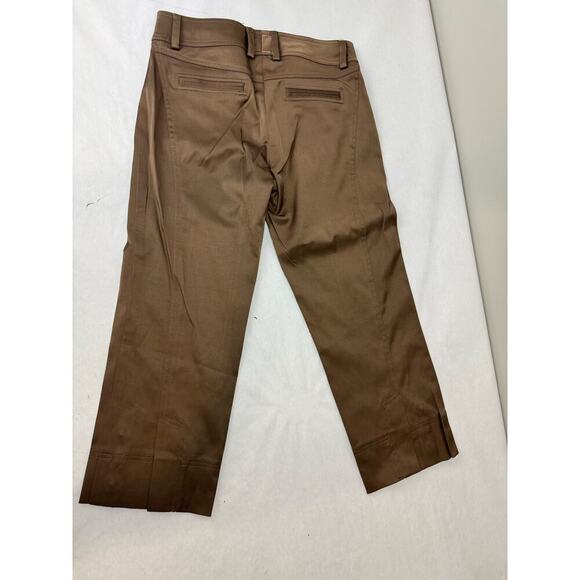 Vintage Y2K Dress Capri Pants Business Casual Cache Gold Buttons - Size 6 - Picture 3 of 11